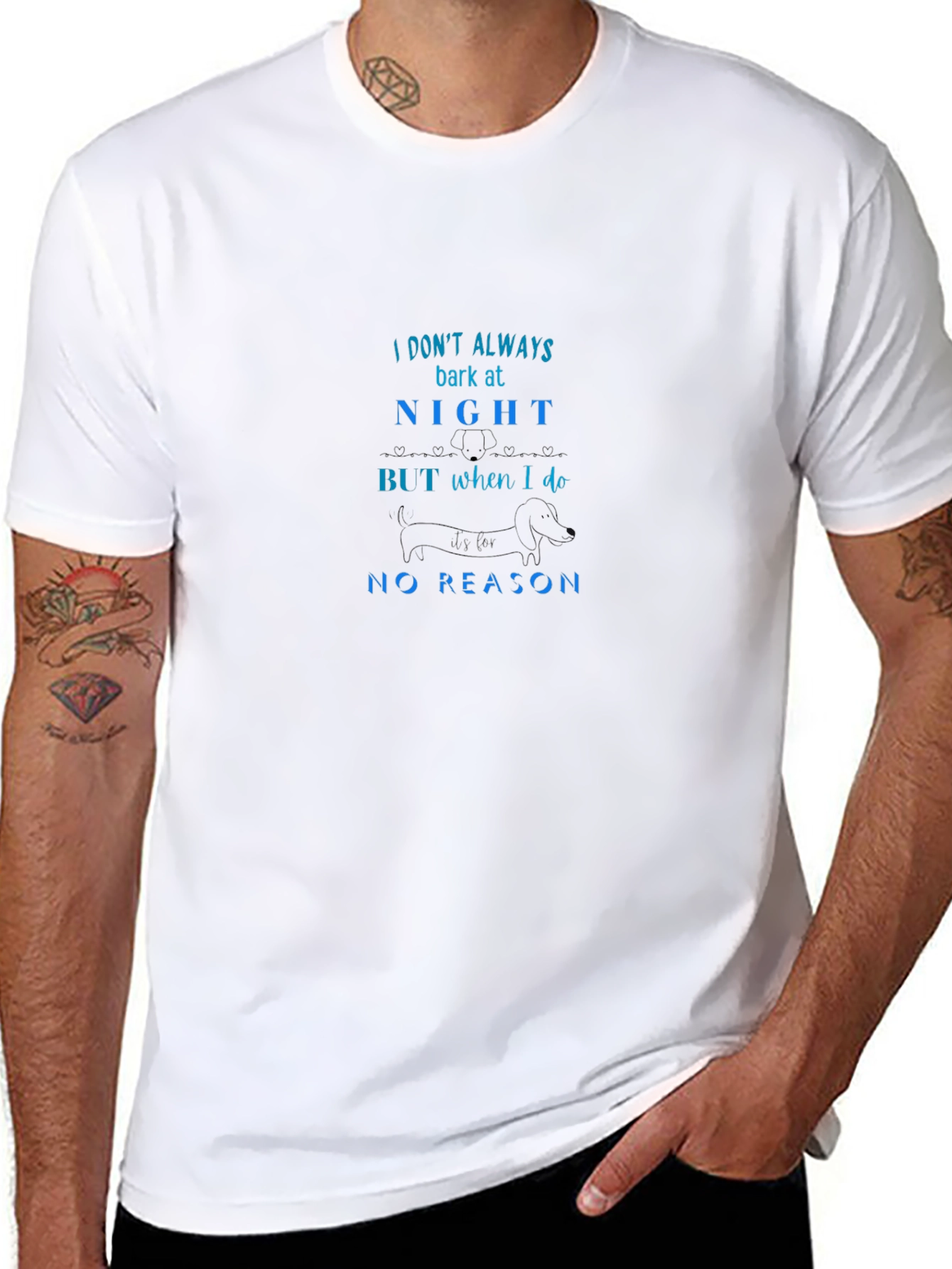 Humorous Bark at Night Graphic Tee