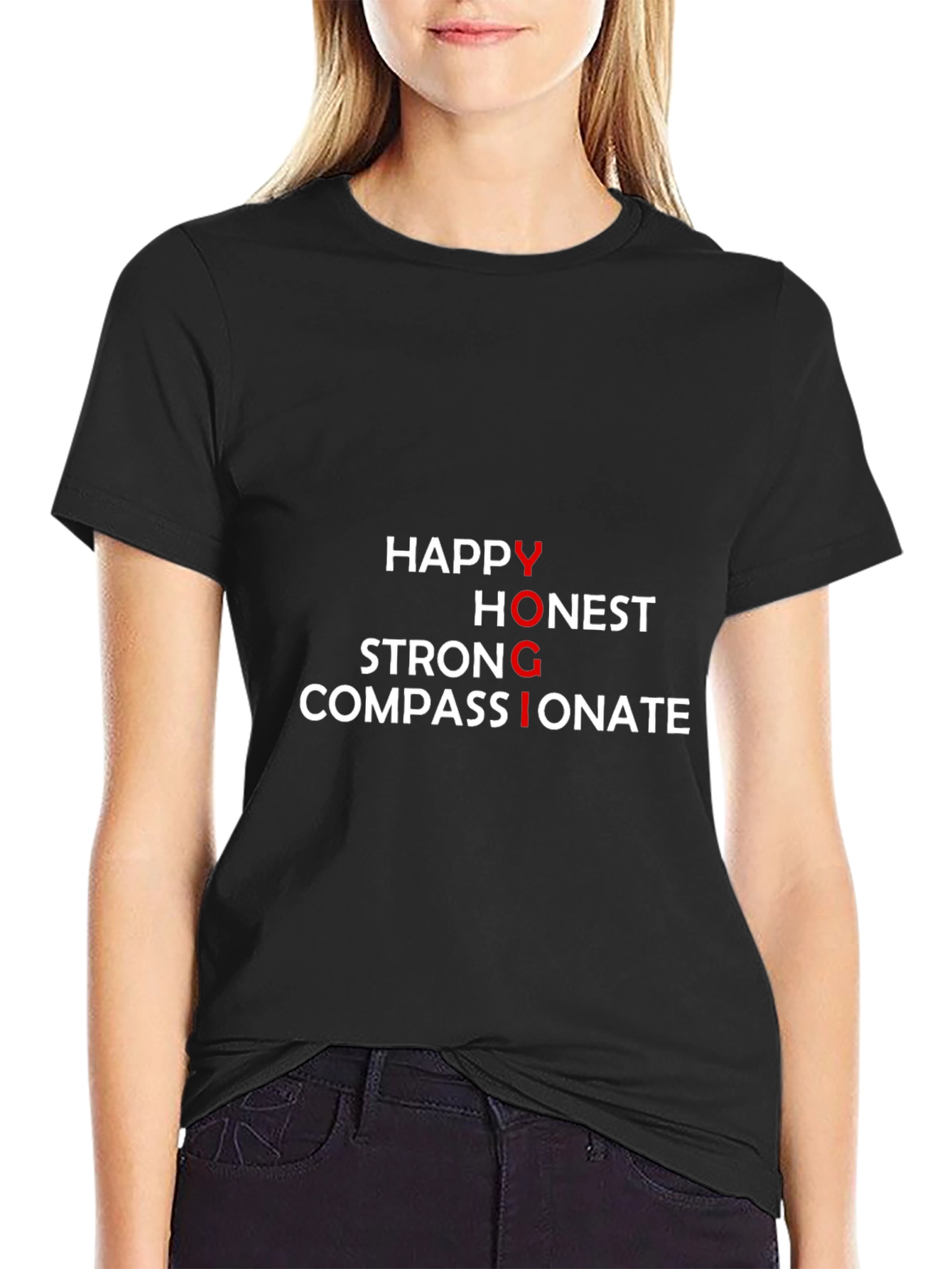 Happy Yogi Graphic T-Shirt - Black