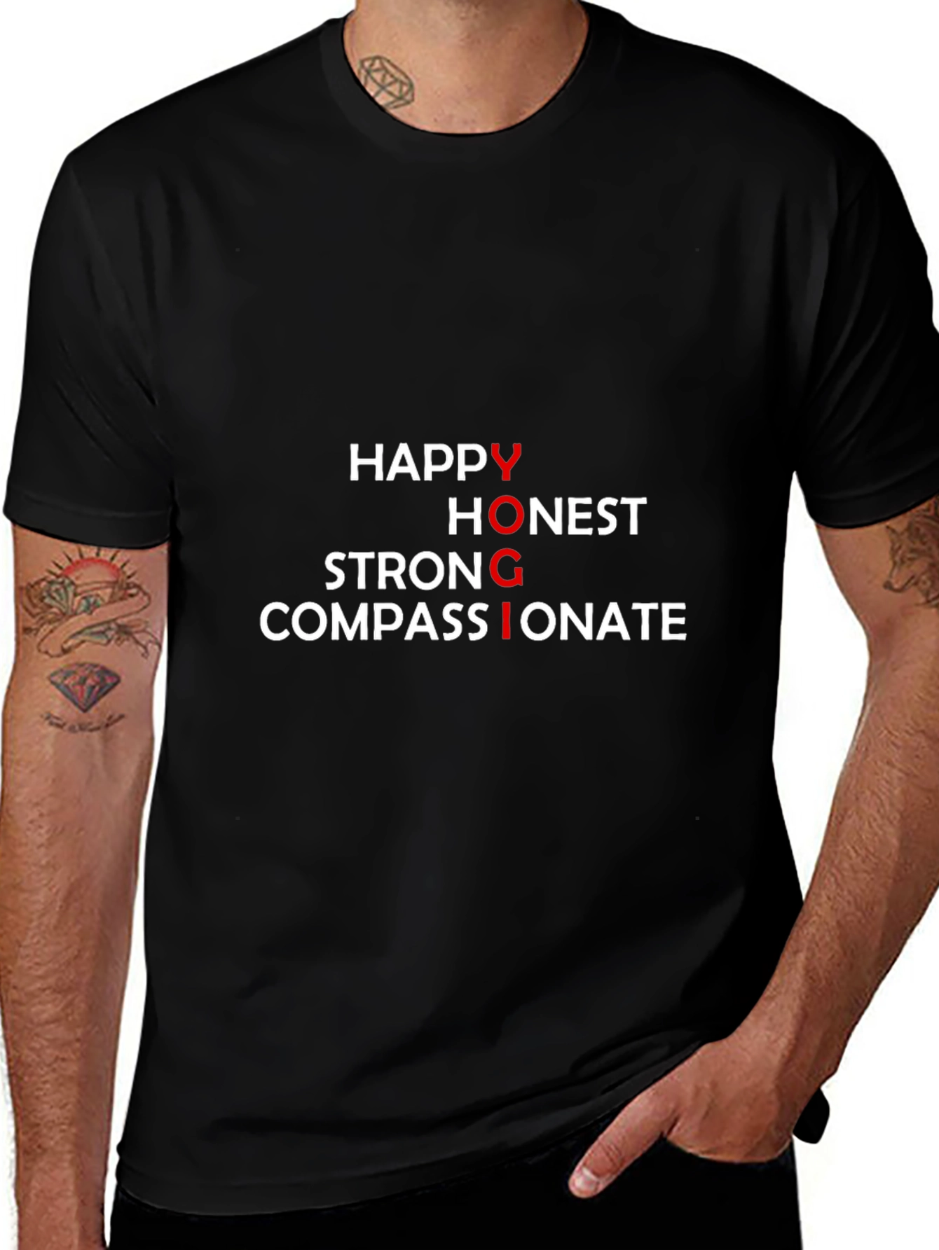 Happy Yogi Graphic T-Shirt - Black