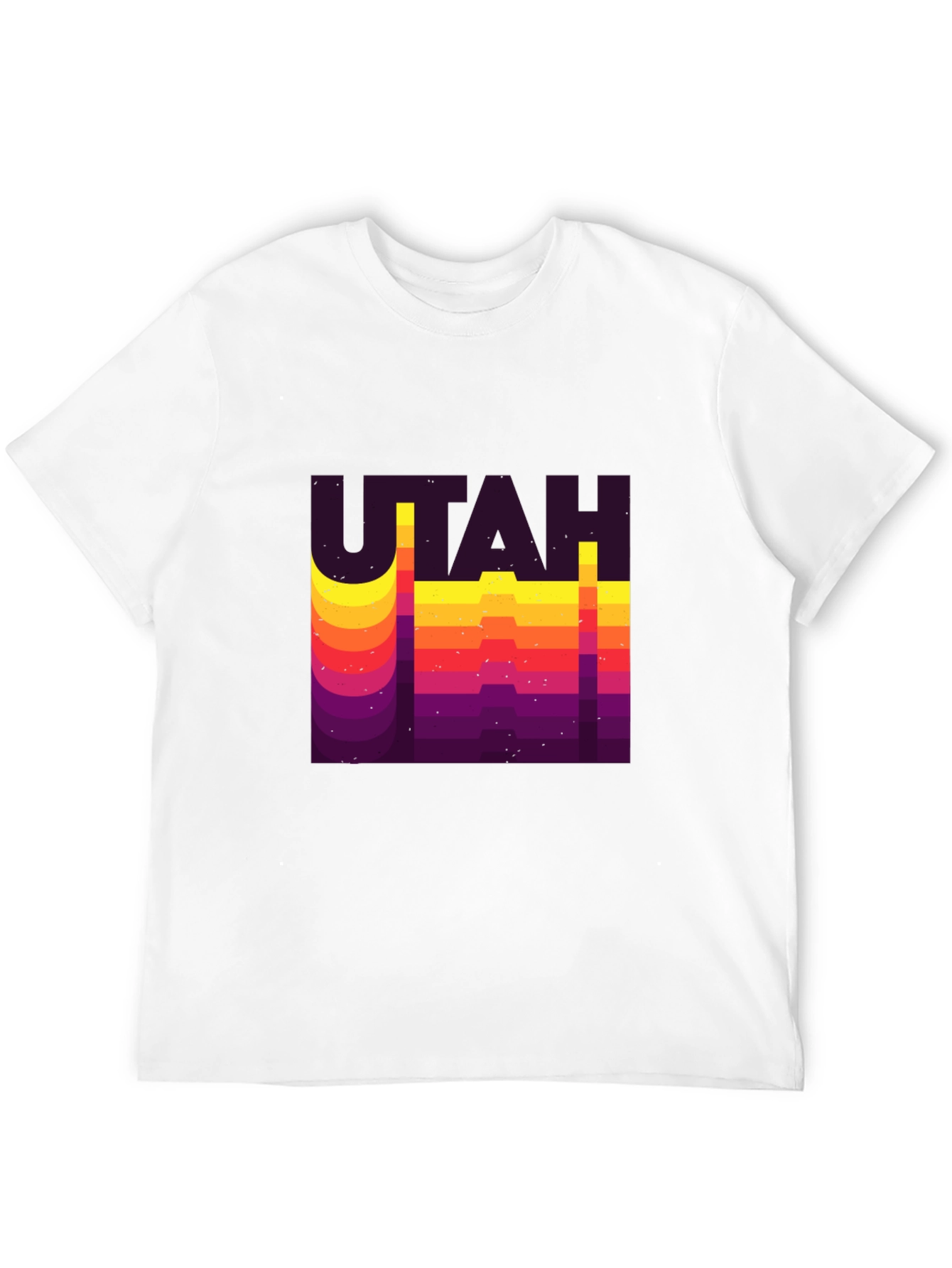 Retro Utah Graphic T-Shirt - Black Tee