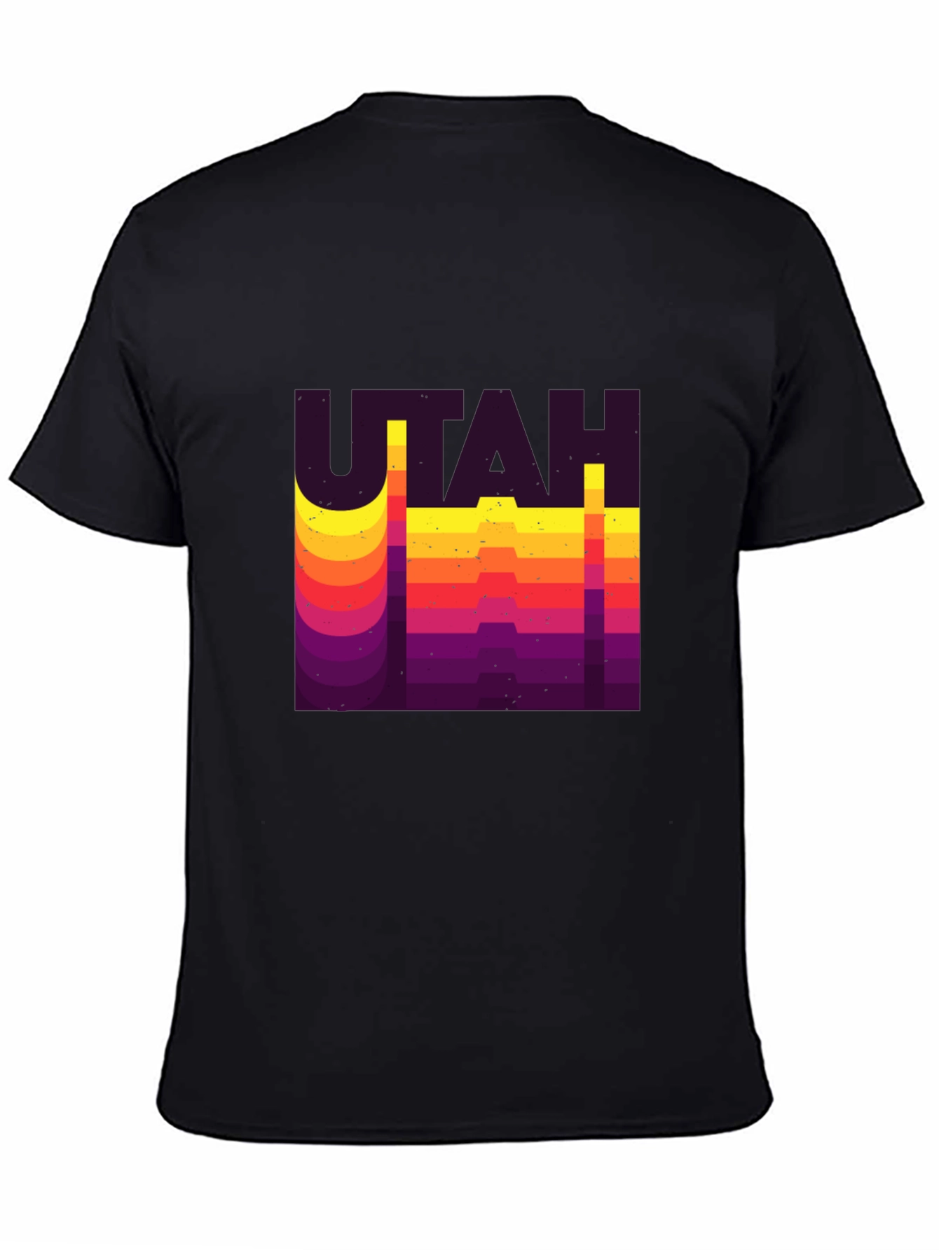 Retro Utah Graphic T-Shirt - Black Tee