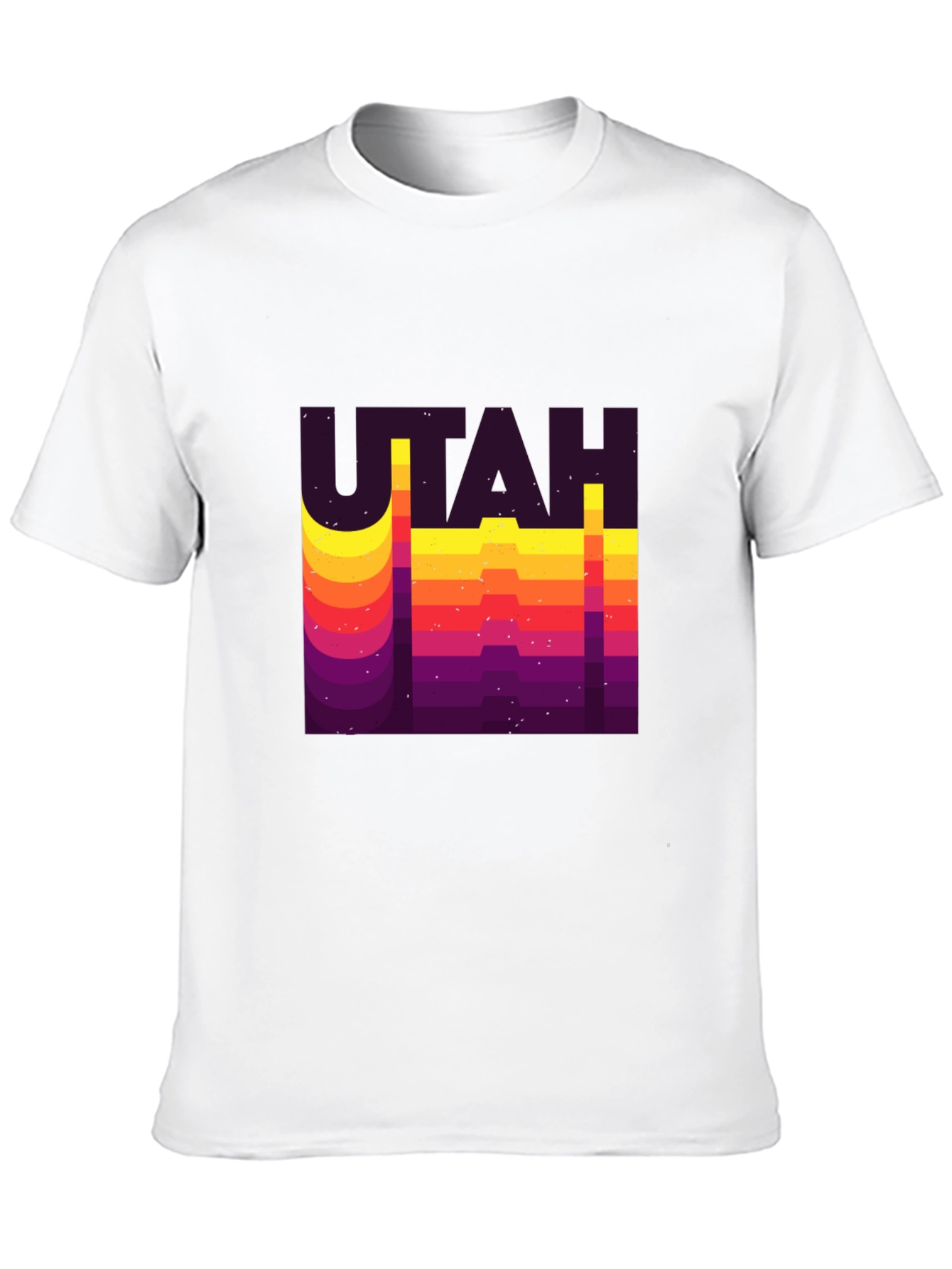 Retro Utah Graphic T-Shirt - Black Tee