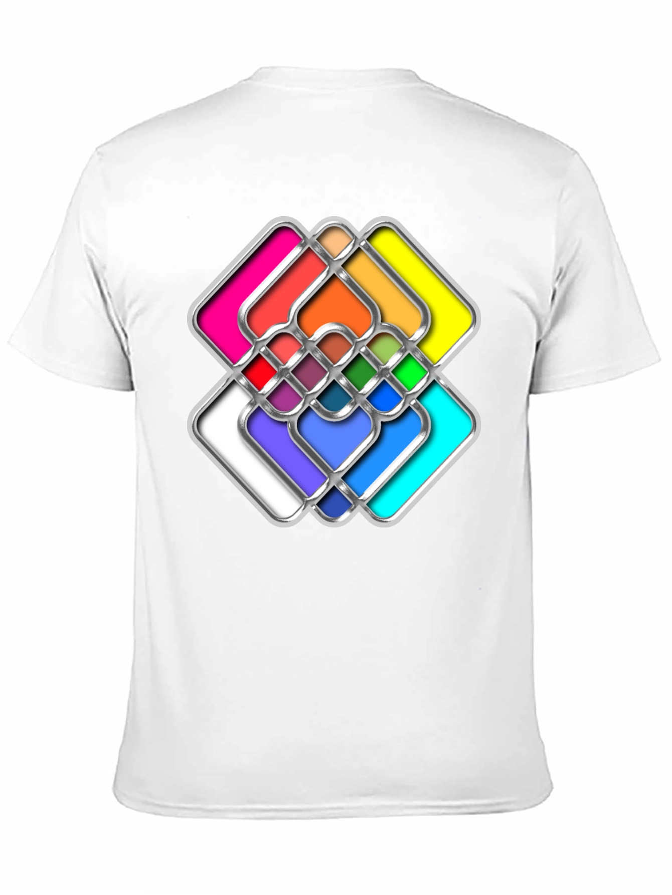 Abstract Geometric Graphic Black T-Shirt