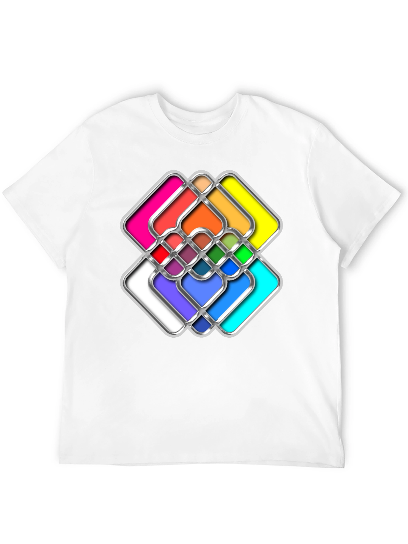 Abstract Geometric Graphic Black T-Shirt