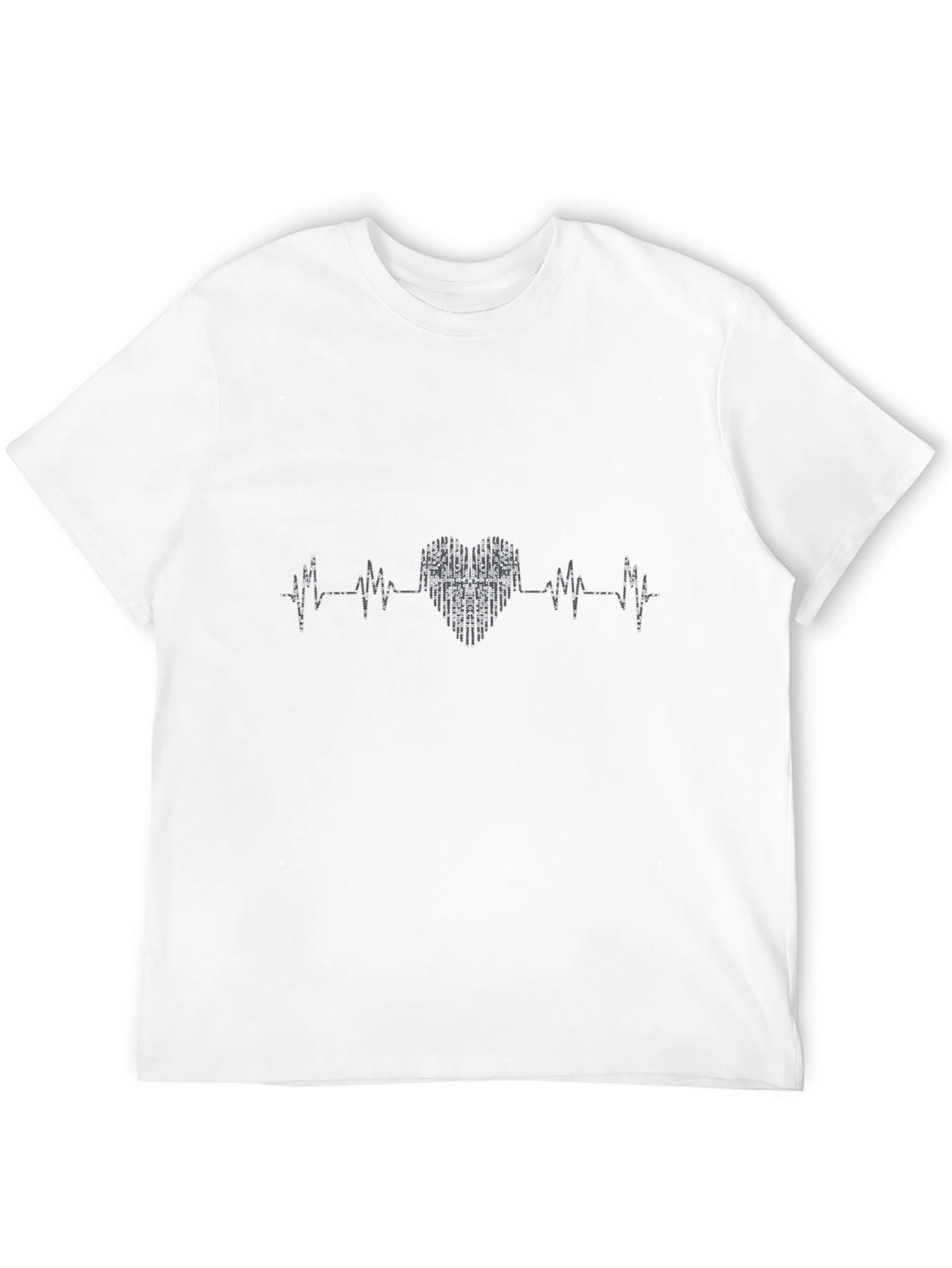 Heartbeat Heart Graphic Black T-Shirt