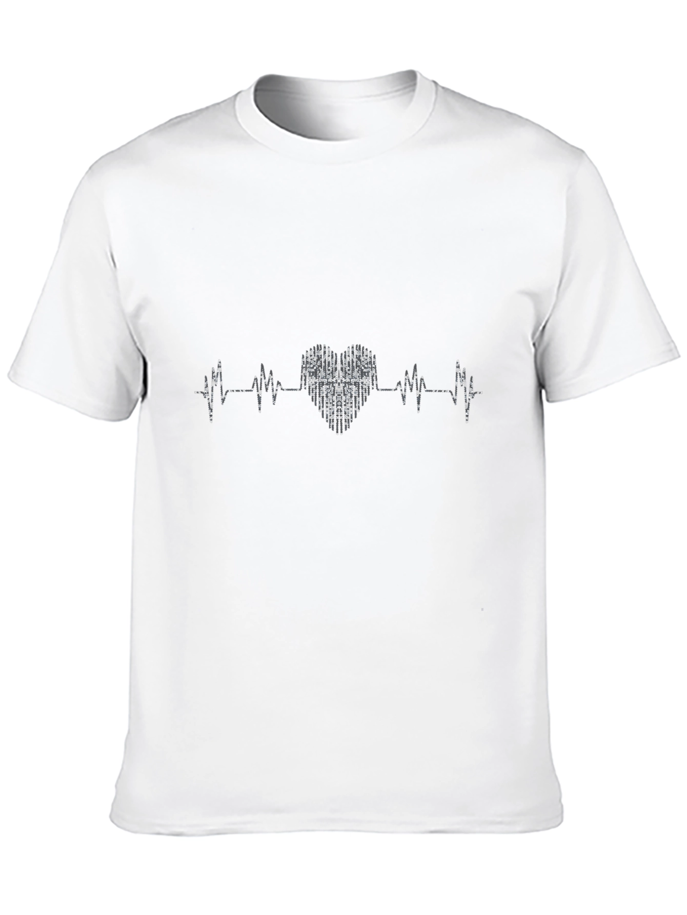 Heartbeat Heart Graphic Black T-Shirt