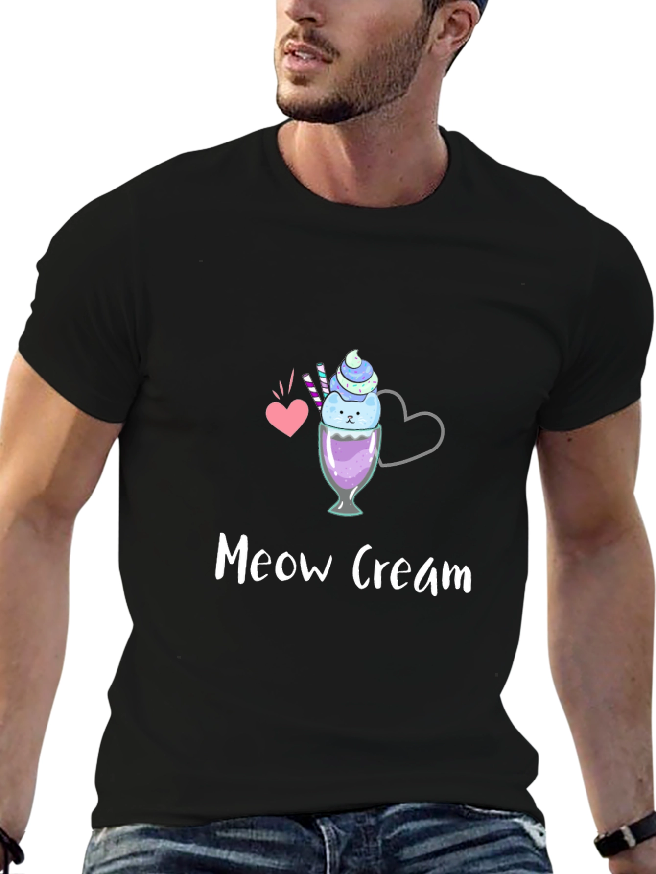 Meow Cream Graphic Tee