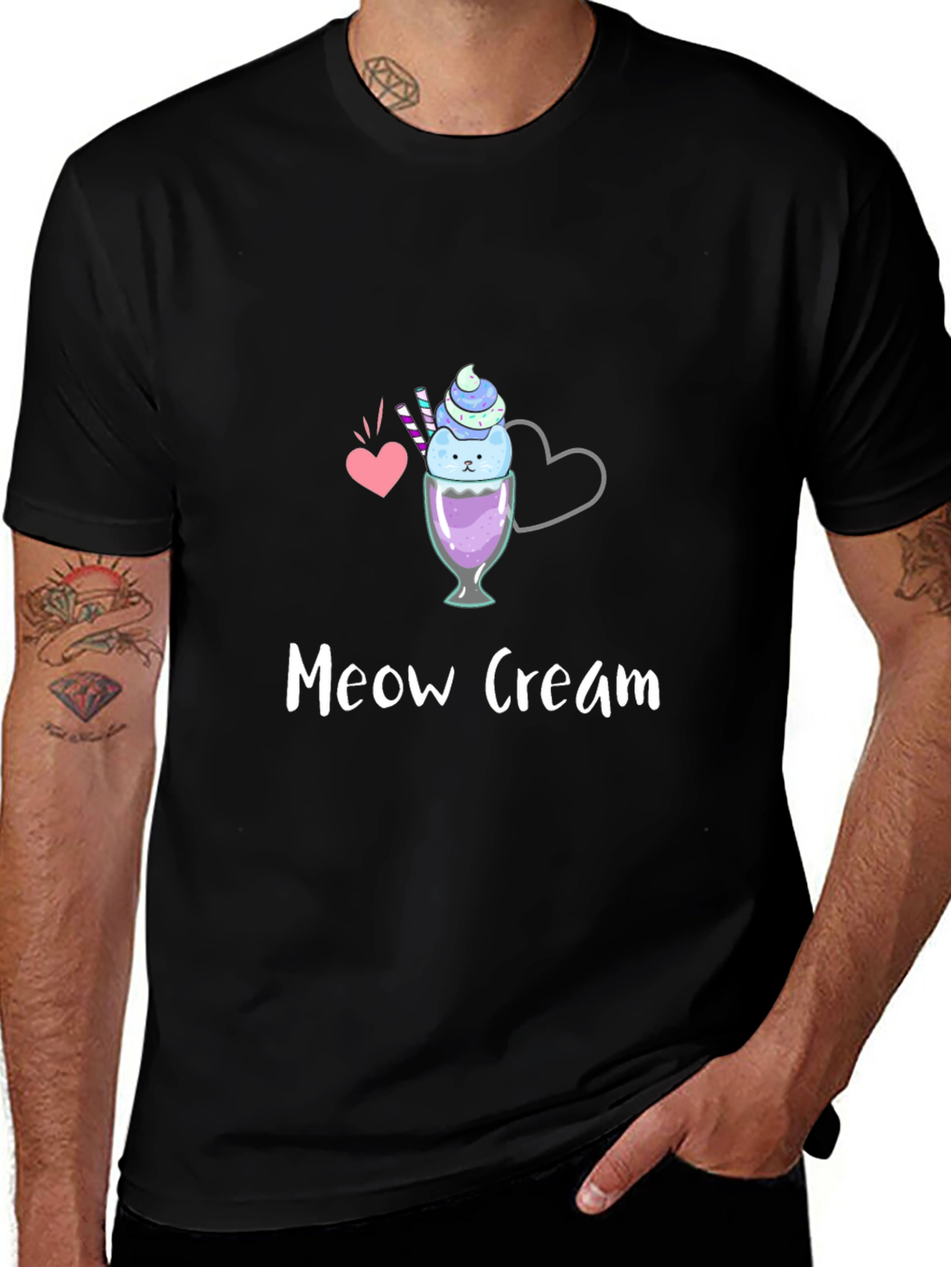 Meow Cream Graphic Tee