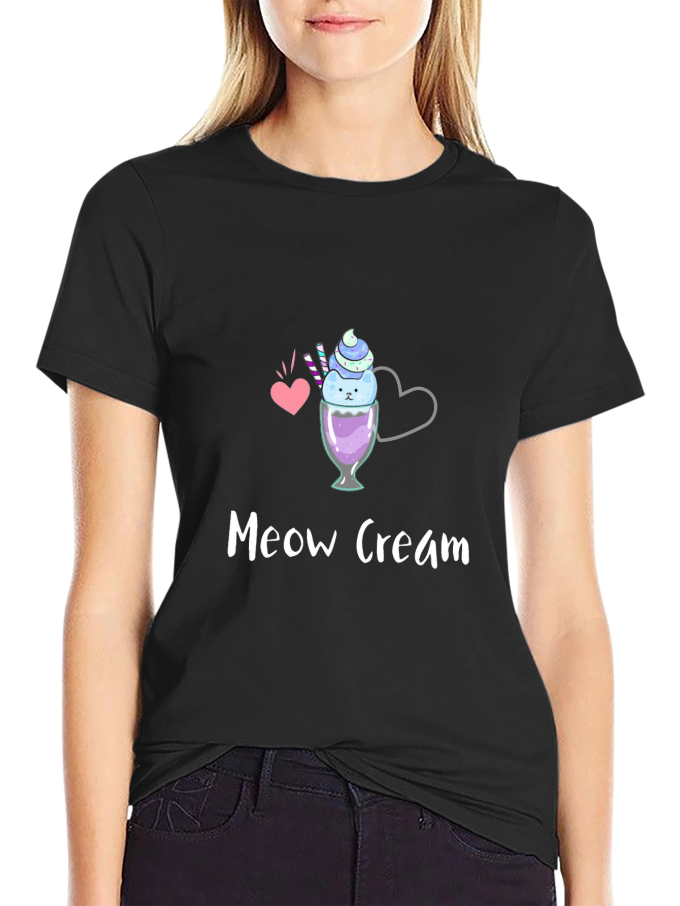 Meow Cream Graphic Tee