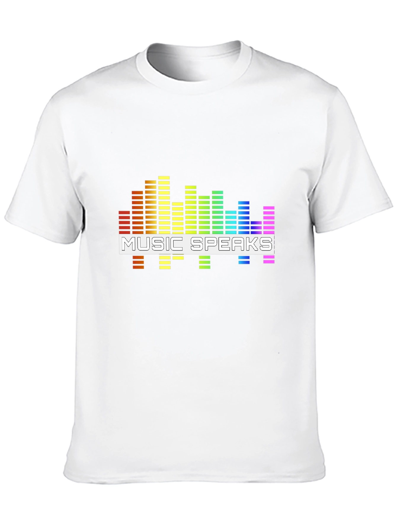 Music Speaks Graphic Tee - Black Cotton T-Shirt