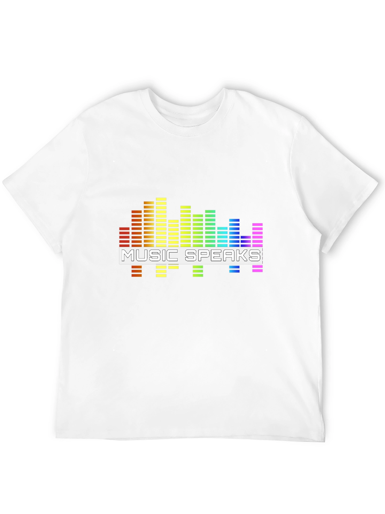 Music Speaks Graphic Tee - Black Cotton T-Shirt