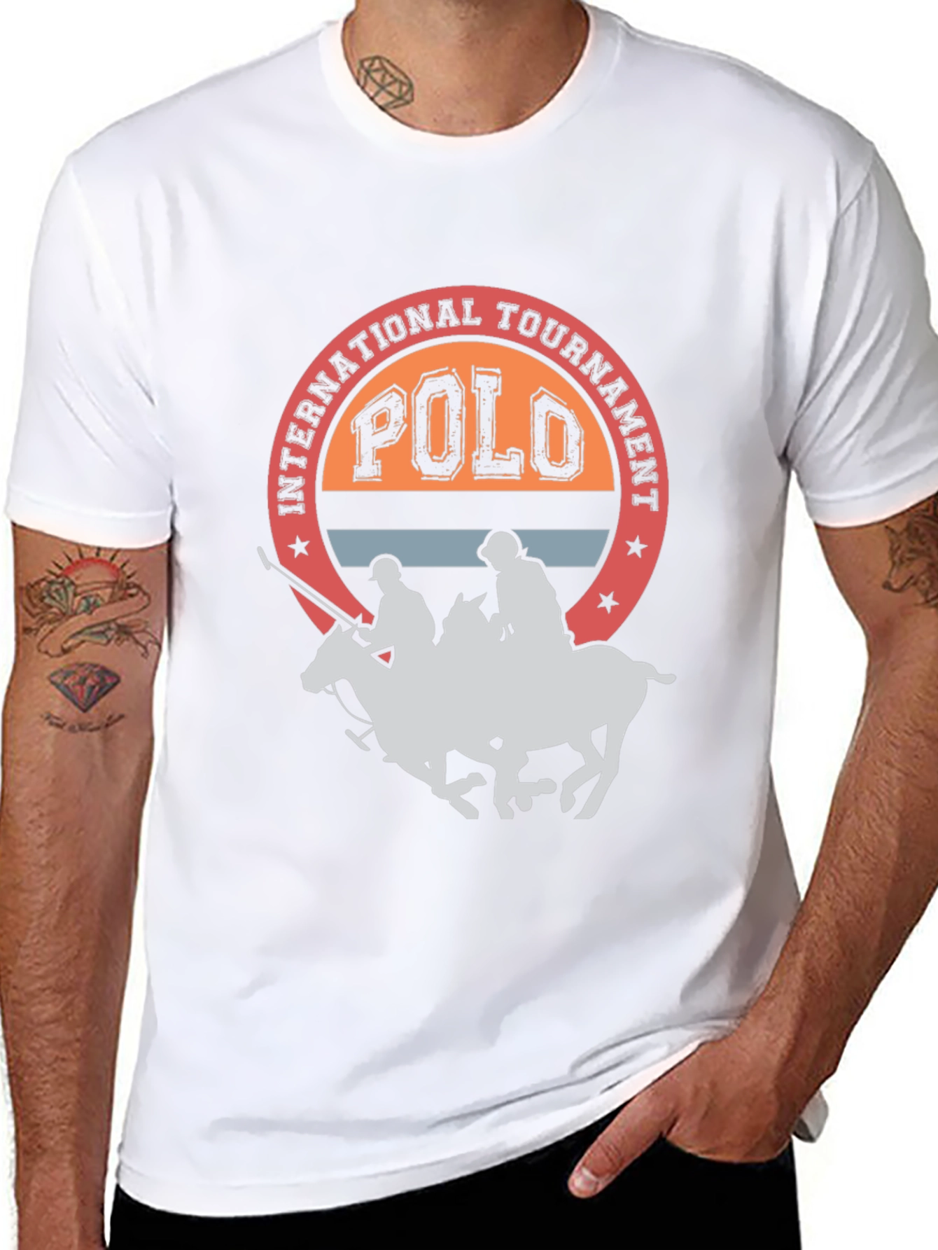 Polo Tournament Graphic Tee - Black