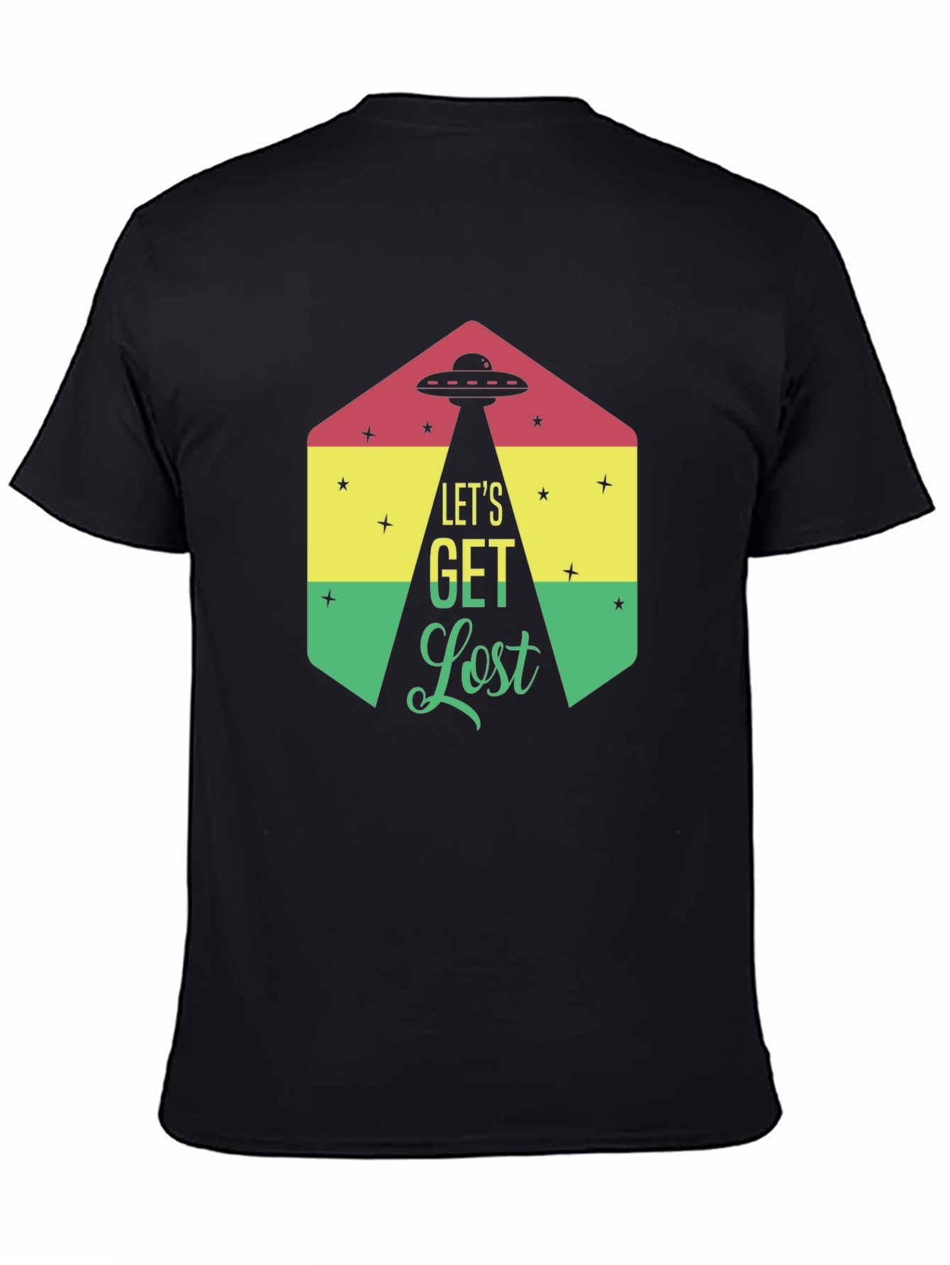 Lets Get Lost Alien UFO Graphic T-Shirt