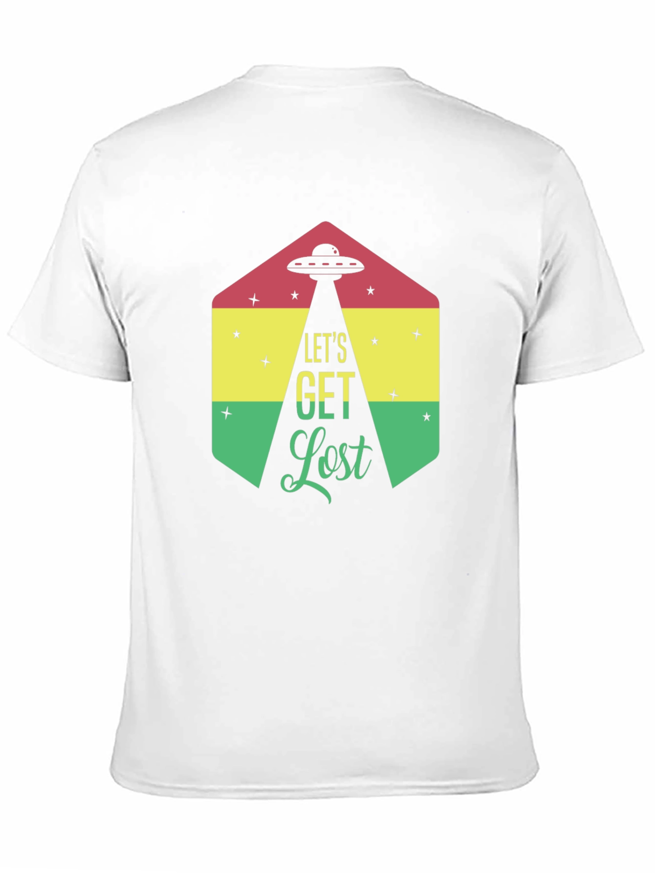 Lets Get Lost Alien UFO Graphic T-Shirt
