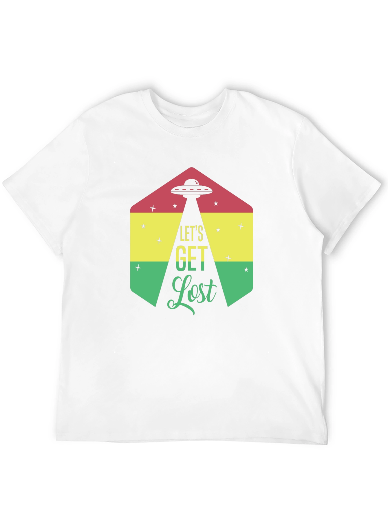 Lets Get Lost Alien UFO Graphic T-Shirt