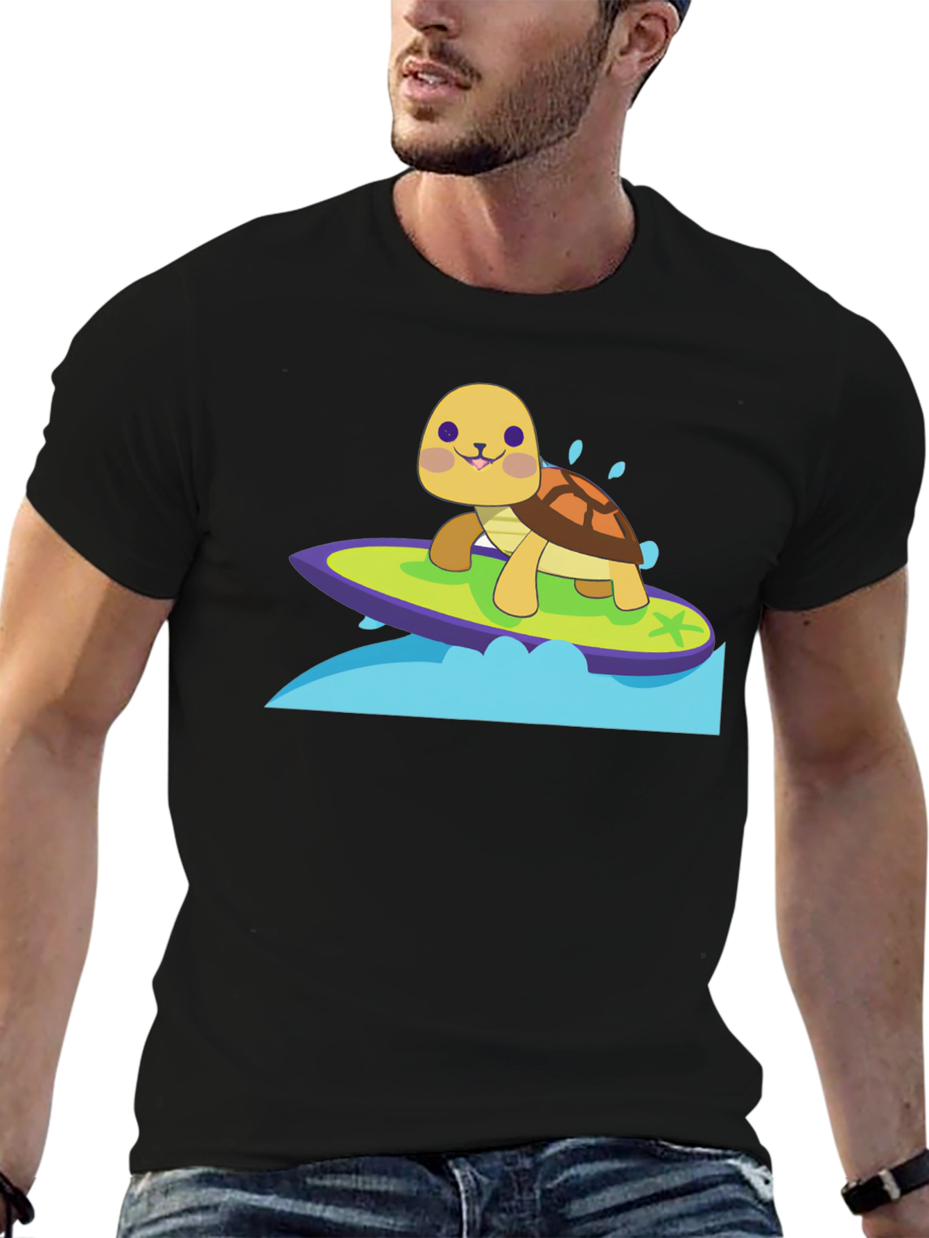 Surfing Turtle Graphic Tee - Fun & Unique Design