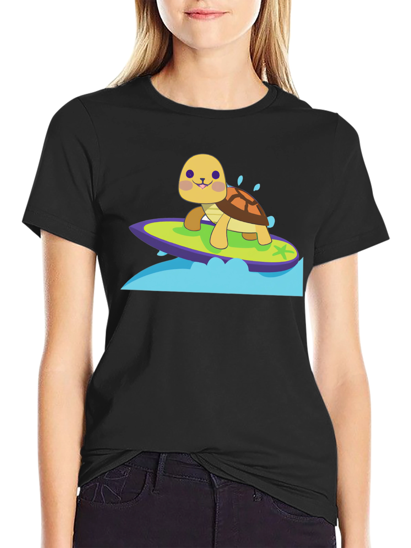 Surfing Turtle Graphic Tee - Fun & Unique Design