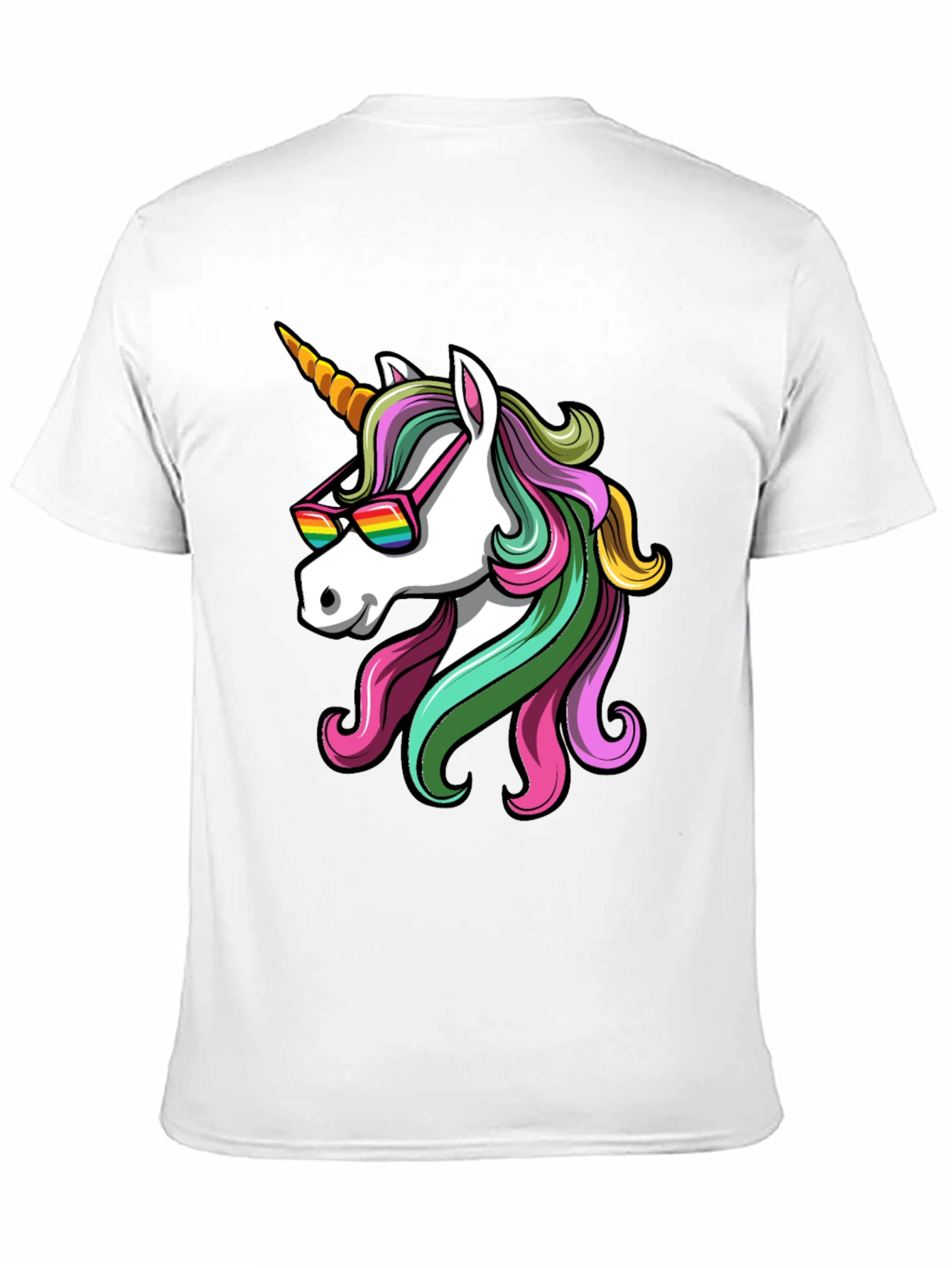 Unicorn Sunglasses Graphic T-Shirt - Black