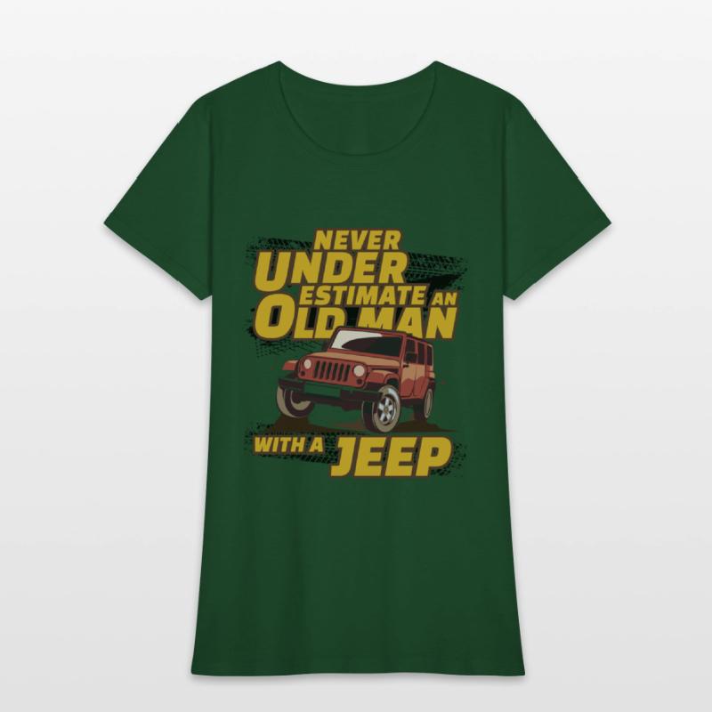 Never Underestimate An Old Man with A Jeep Brown