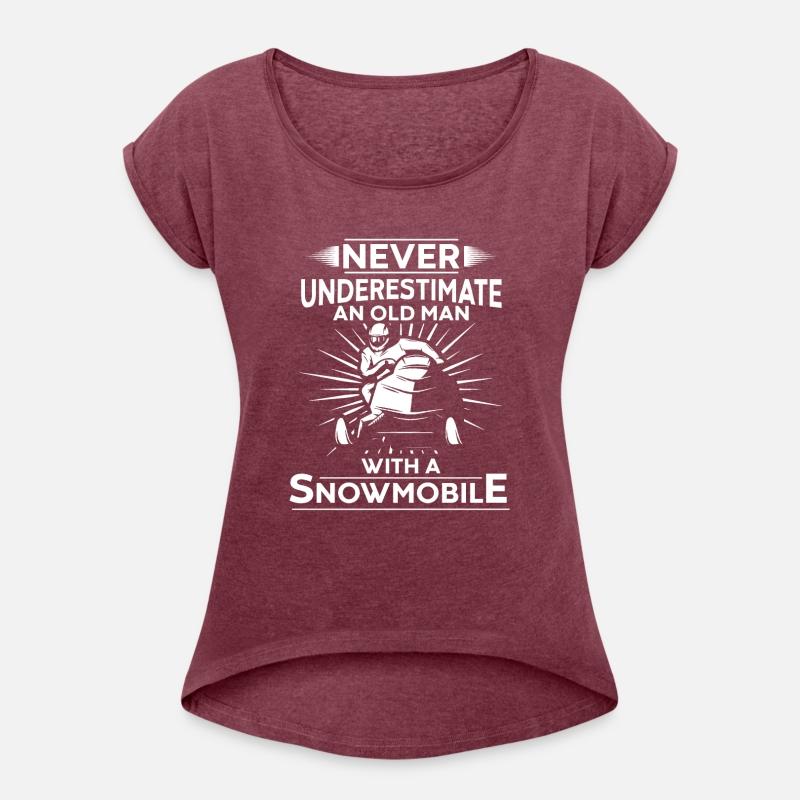 never underestimate an old man with a snowmobile