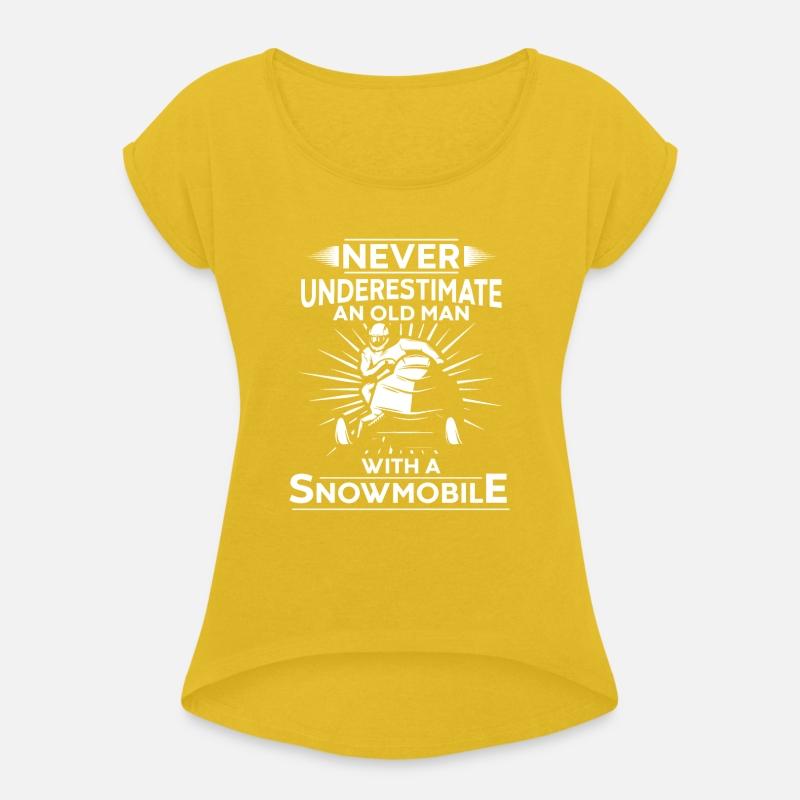 never underestimate an old man with a snowmobile