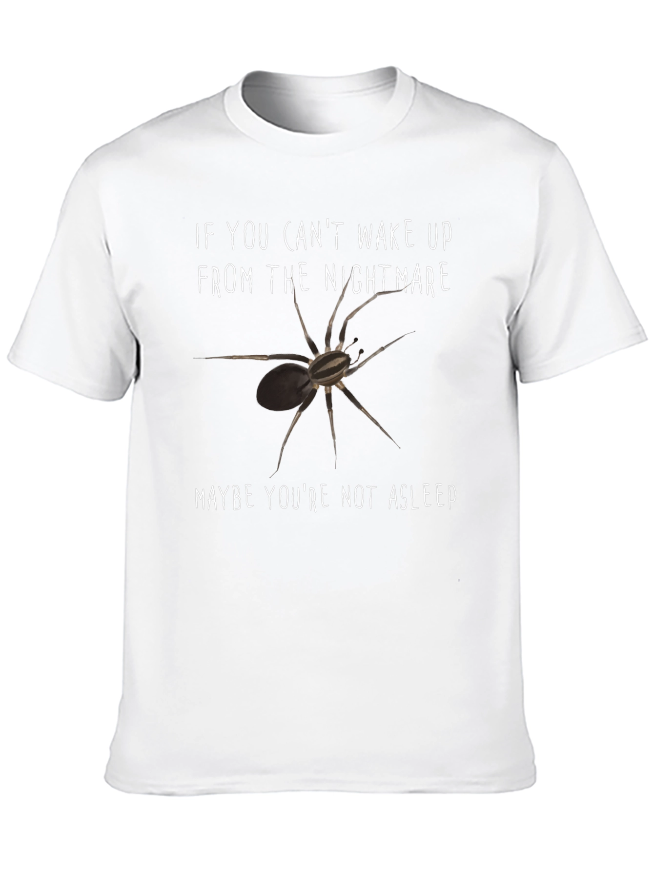 Nightmare Spider Graphic Tee - Black Cotton T-Shirt