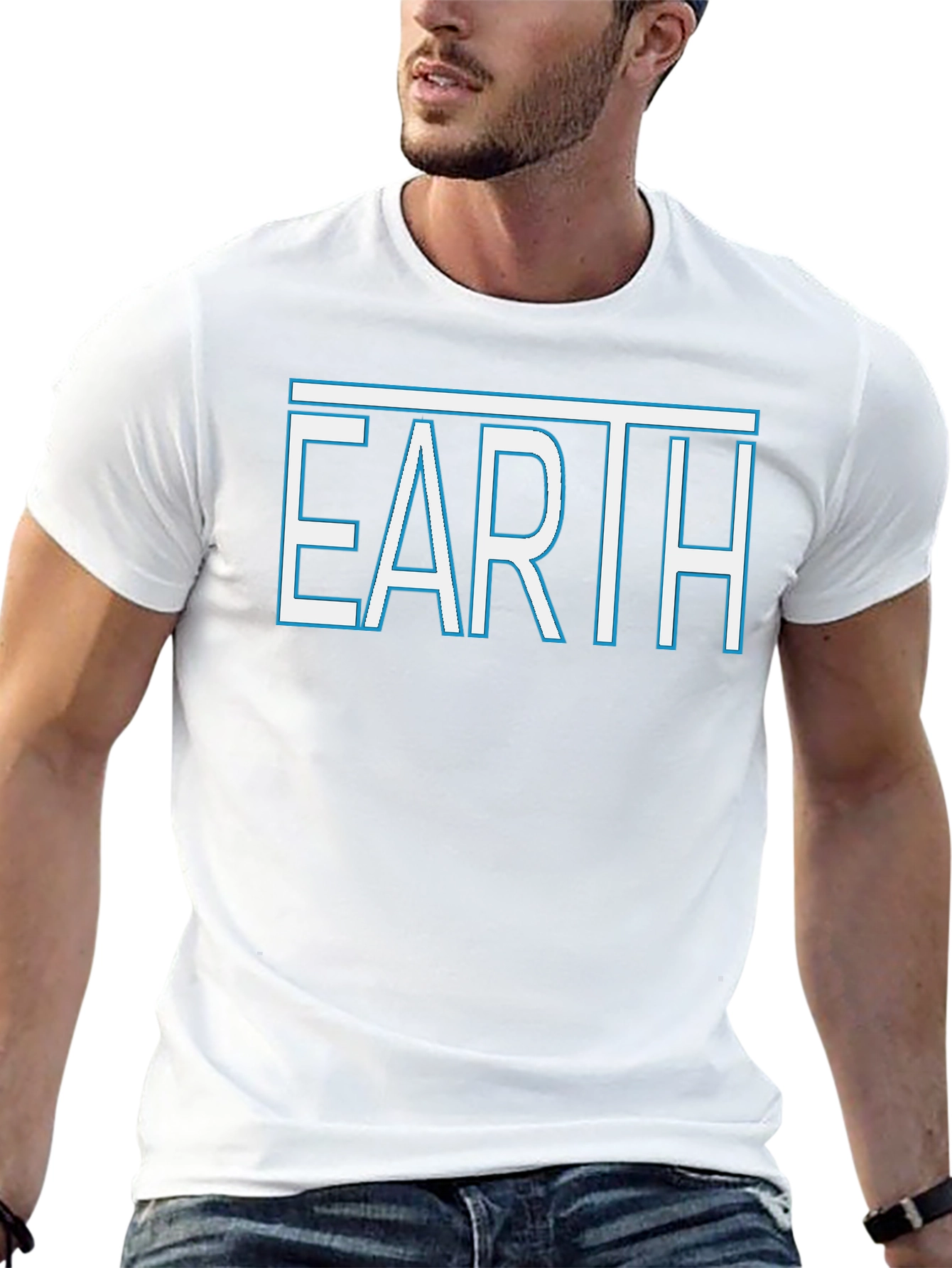Earth Graphic Tee - Stylish Black T-Shirt