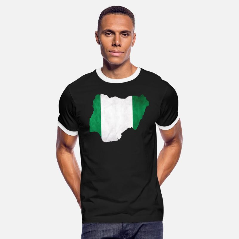 Nigeria - country border in national flag