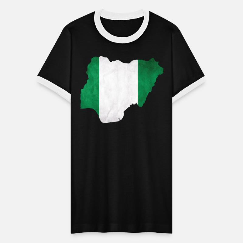Nigeria - country border in national flag