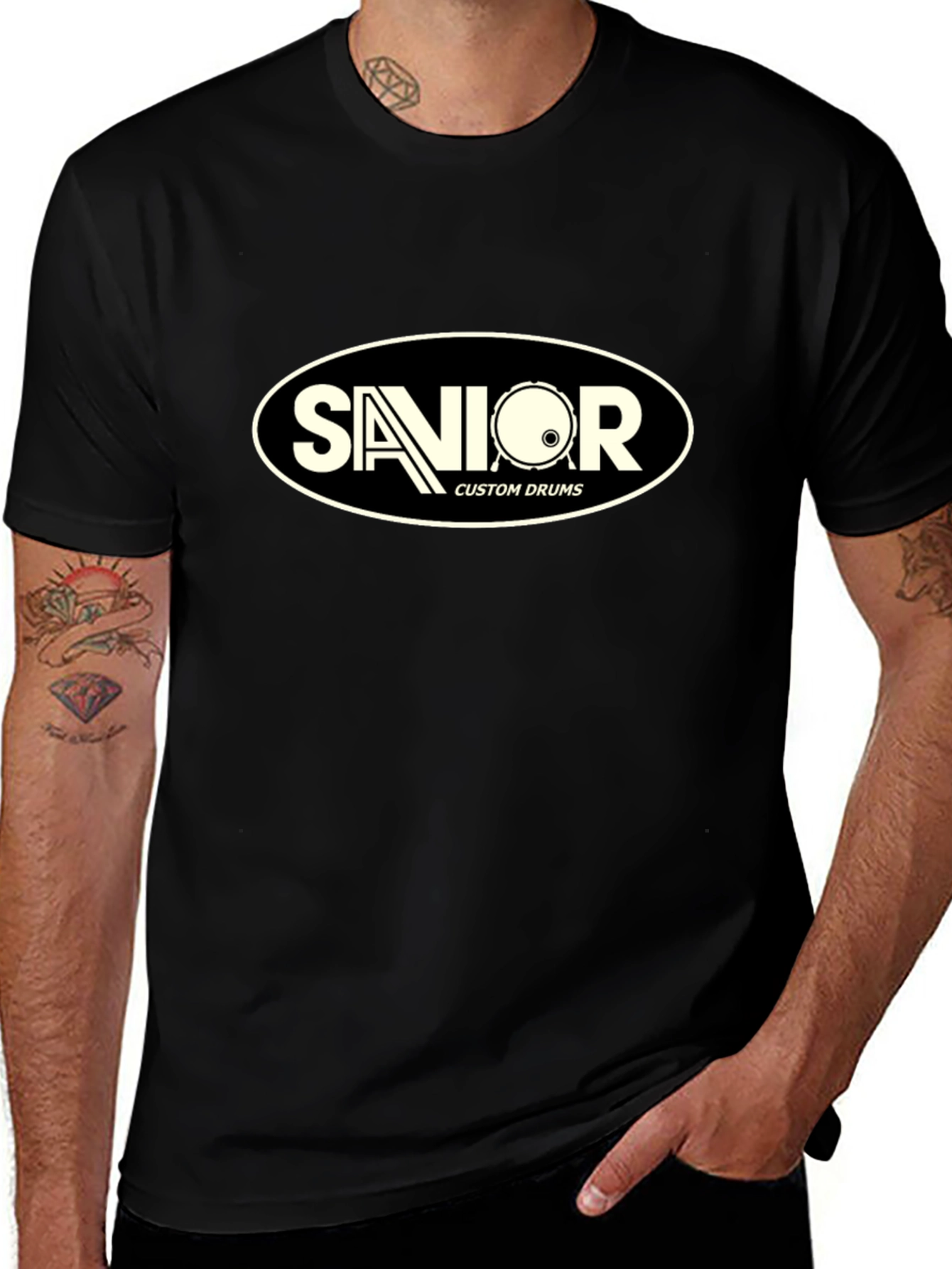 Senior Custom Drums Black T-Shirt