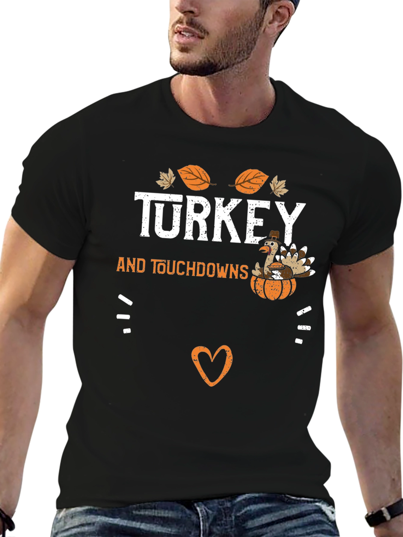 Turkey and Touchdowns Thanksgiving T-Shirt