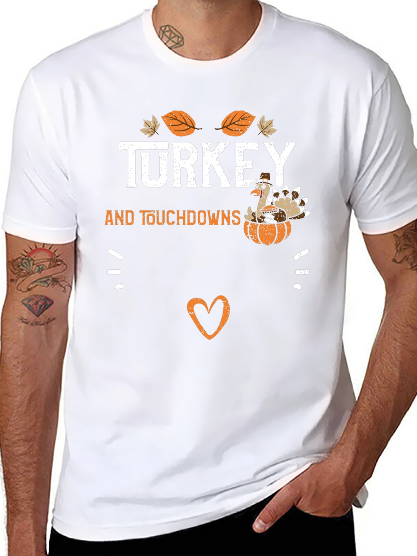 Turkey and Touchdowns Thanksgiving T-Shirt