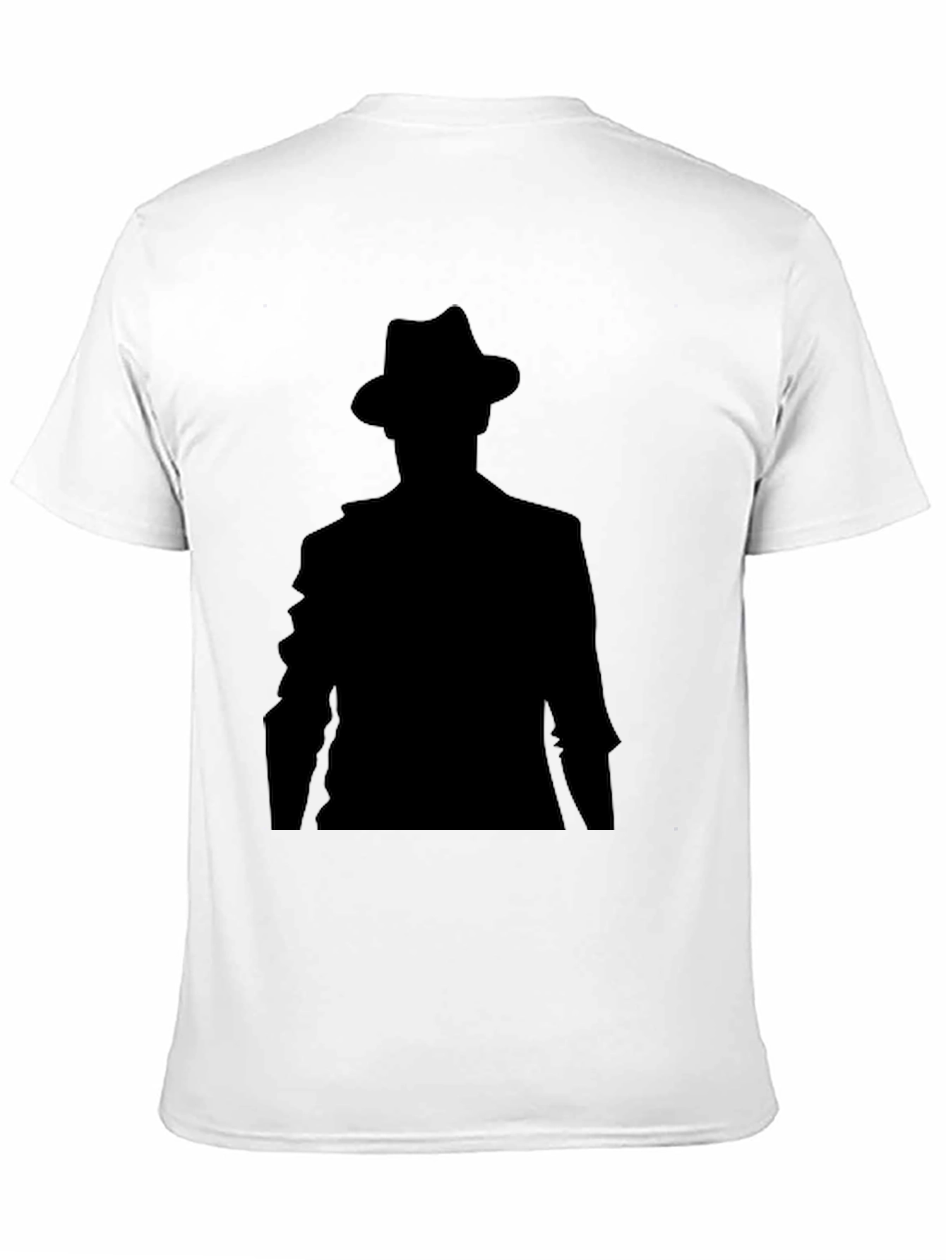 Mens Black Silhouette Graphic T-Shirt