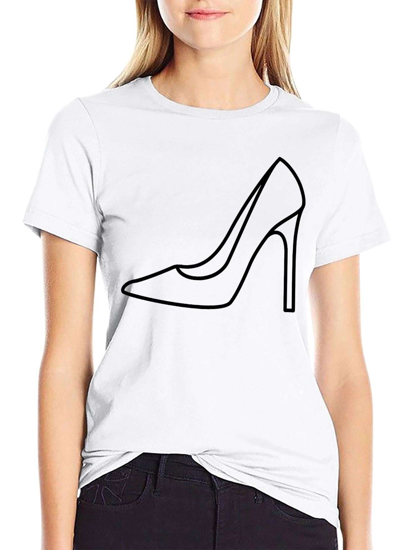 High Heel Outline T-Shirt