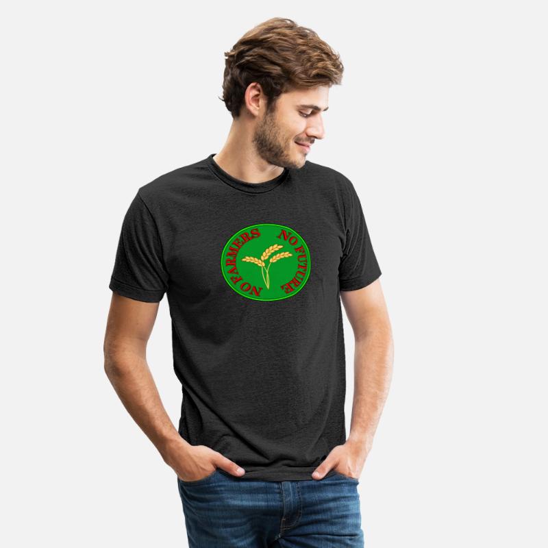 No Farmers no food no future slogan in green