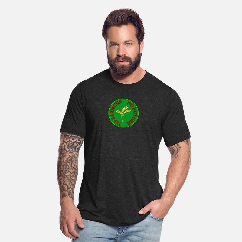No Farmers no food no future slogan in green