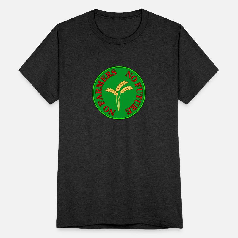No Farmers no food no future slogan in green