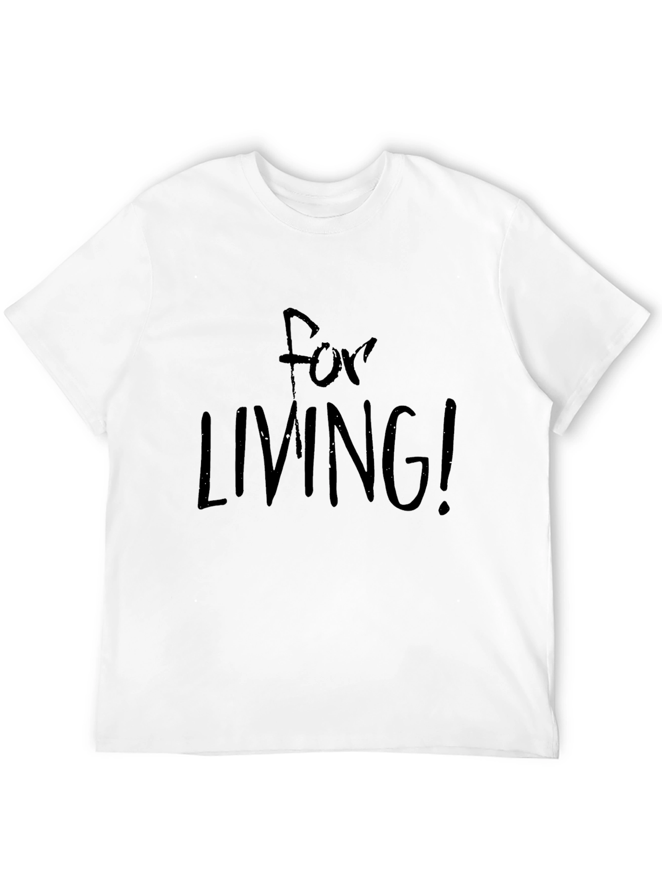 For Living! Graphic Tee - Black Casual T-Shirt