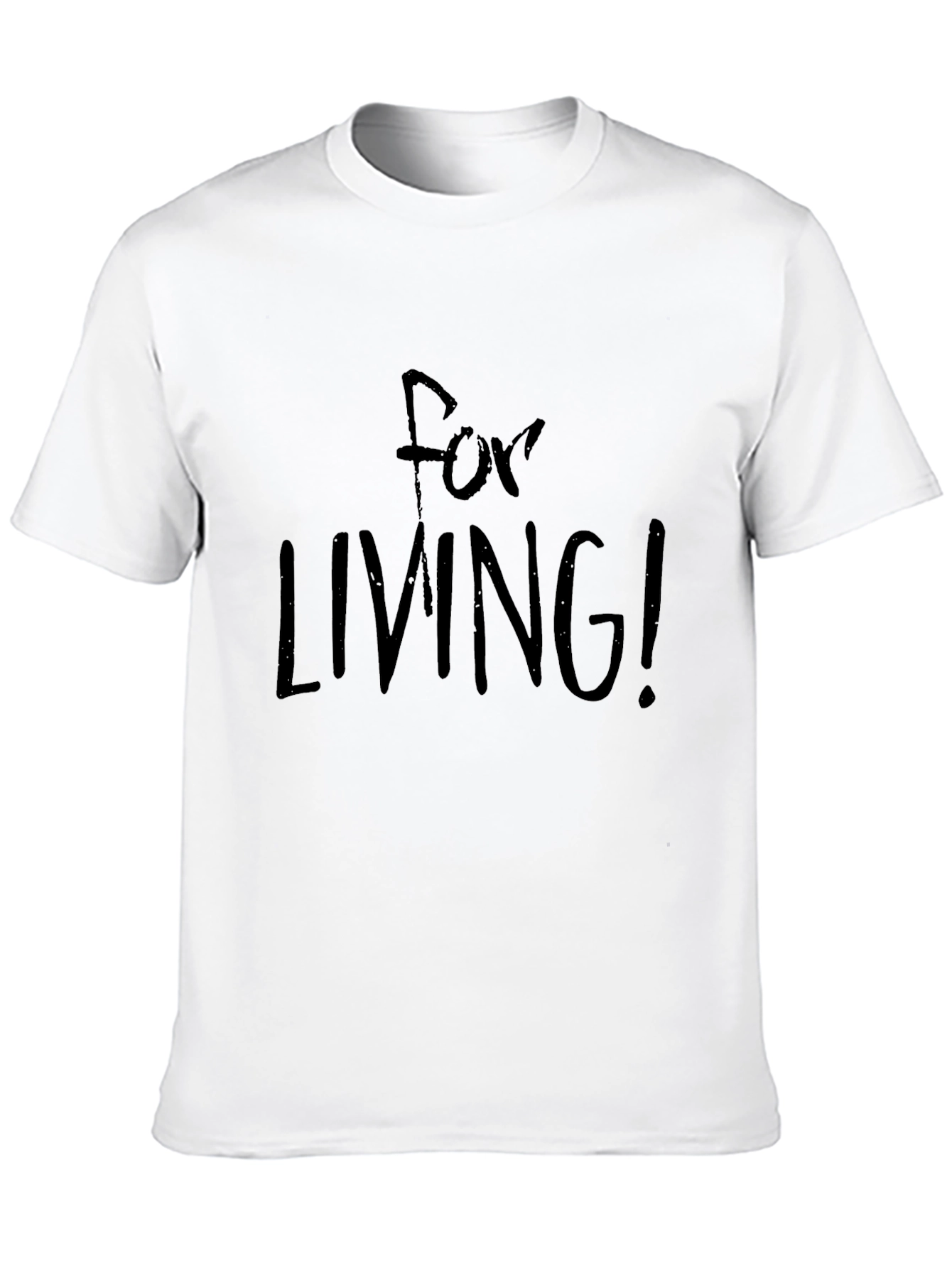 For Living! Graphic Tee - Black Casual T-Shirt