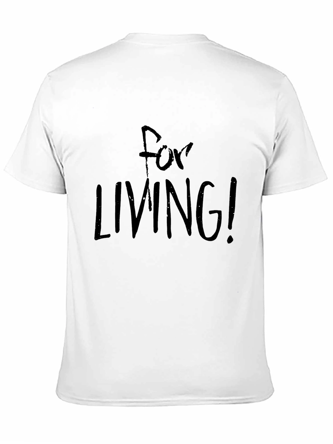For Living! Graphic Tee - Black Casual T-Shirt