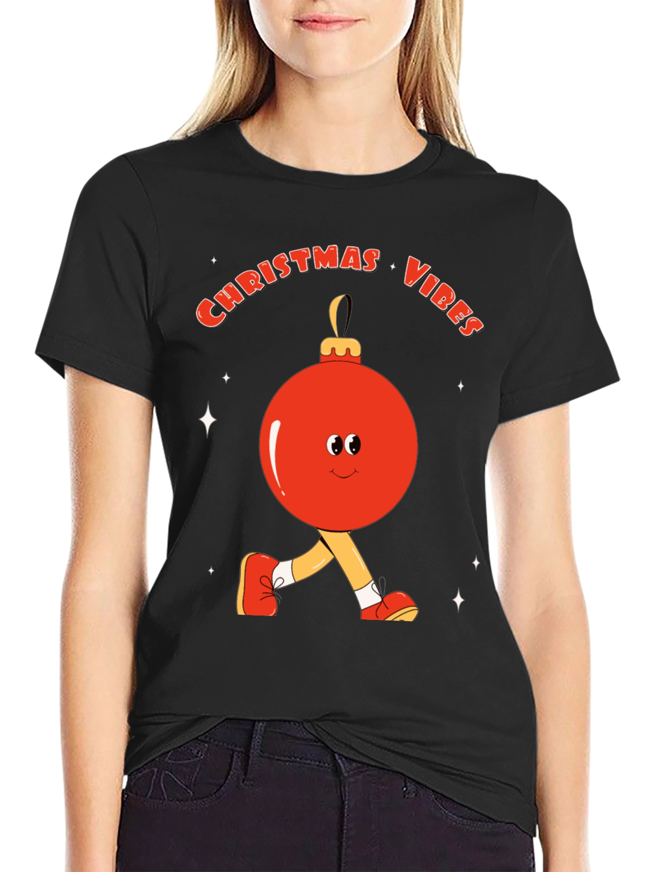 Christmas Vibes Graphic Tee - Holiday Cheer