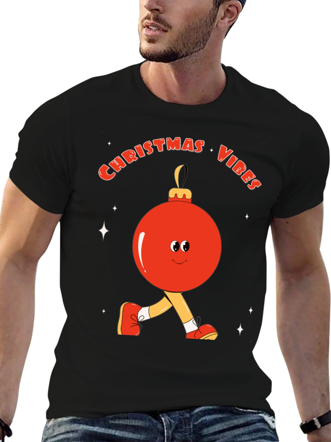 Christmas Vibes Graphic Tee - Holiday Cheer