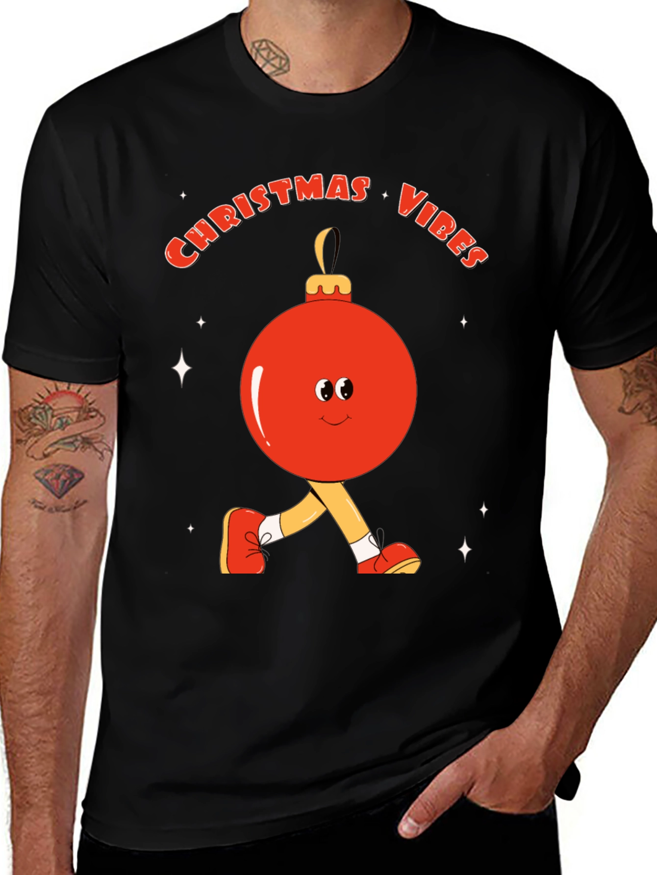 Christmas Vibes Graphic Tee - Holiday Cheer