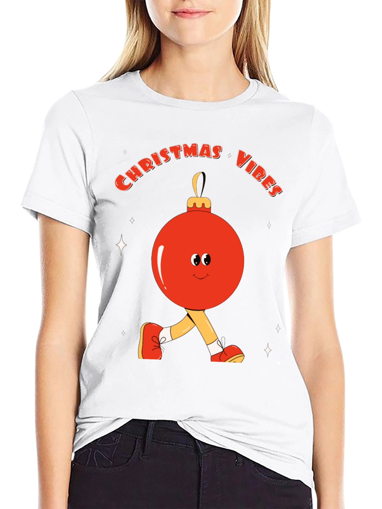 Christmas Vibes Graphic Tee - Holiday Cheer