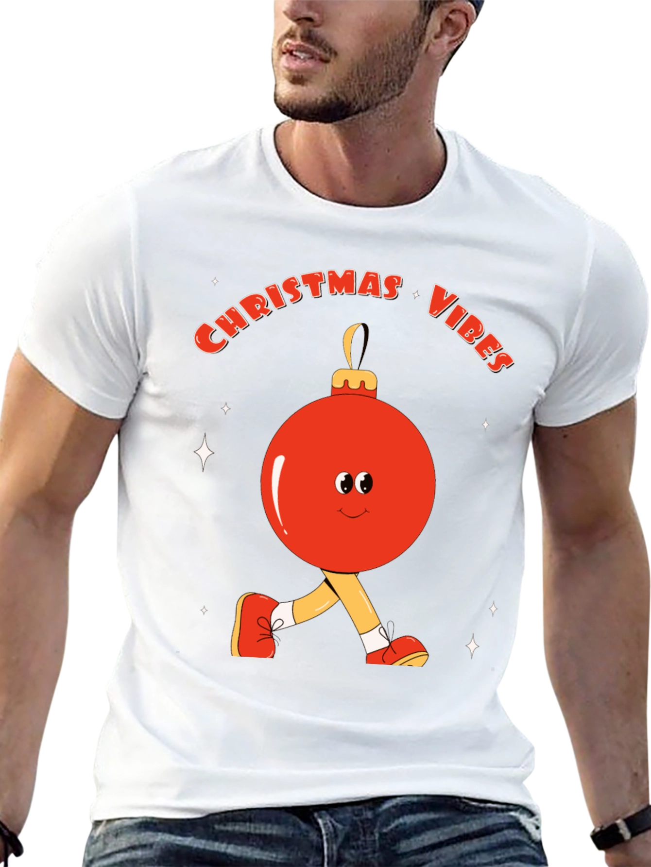 Christmas Vibes Graphic Tee - Holiday Cheer