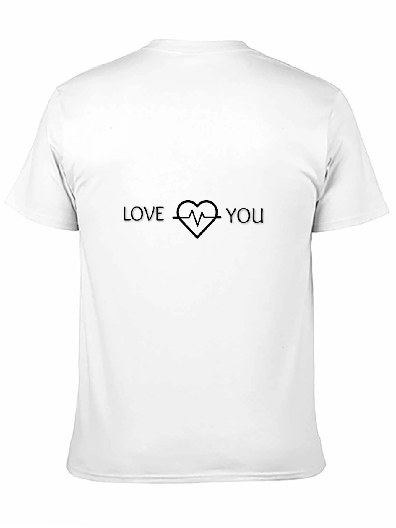 Love You Heartbeat T-Shirt - Black