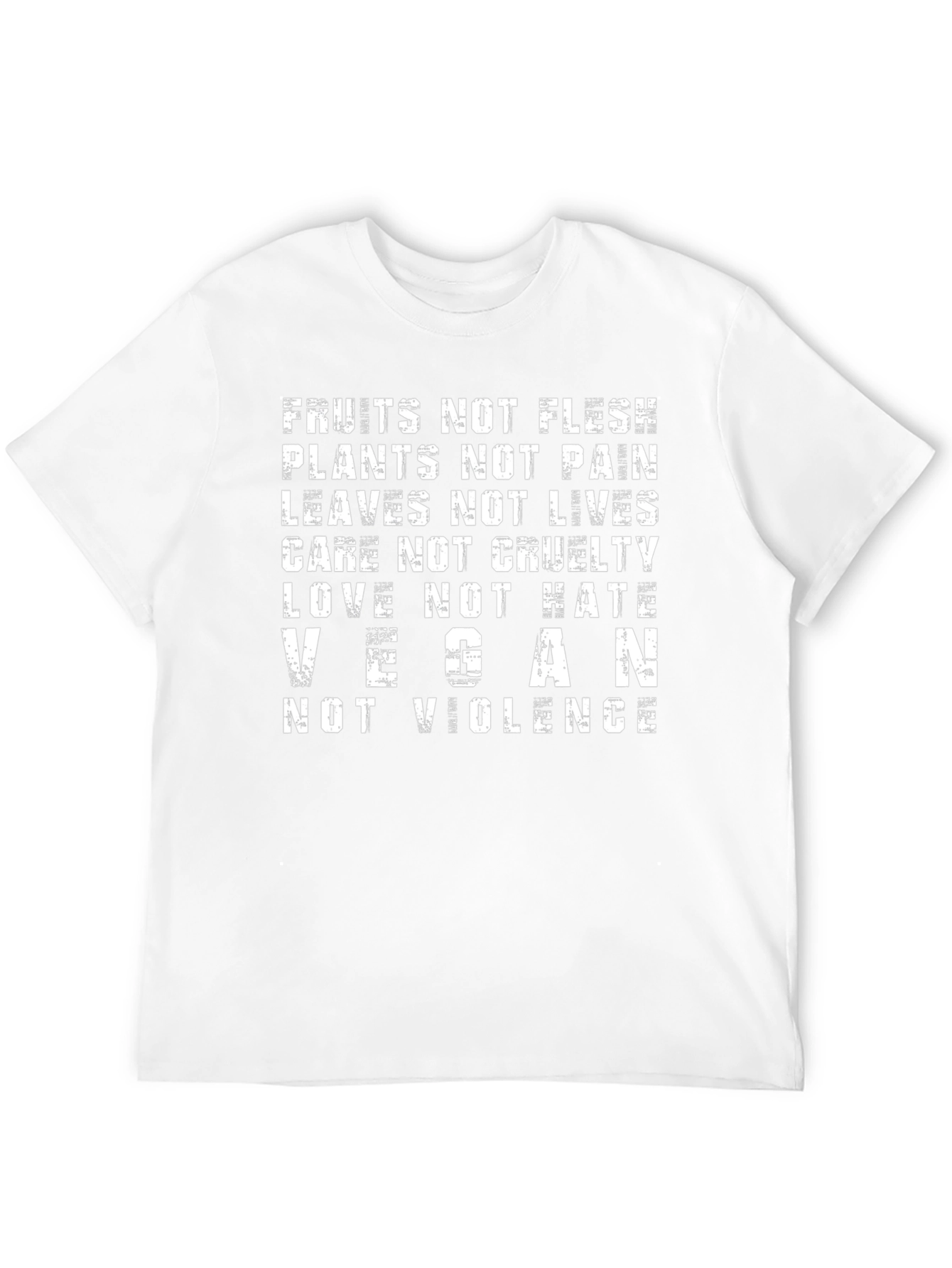 Vegan Message Graphic Tee - Fruits Not Flesh