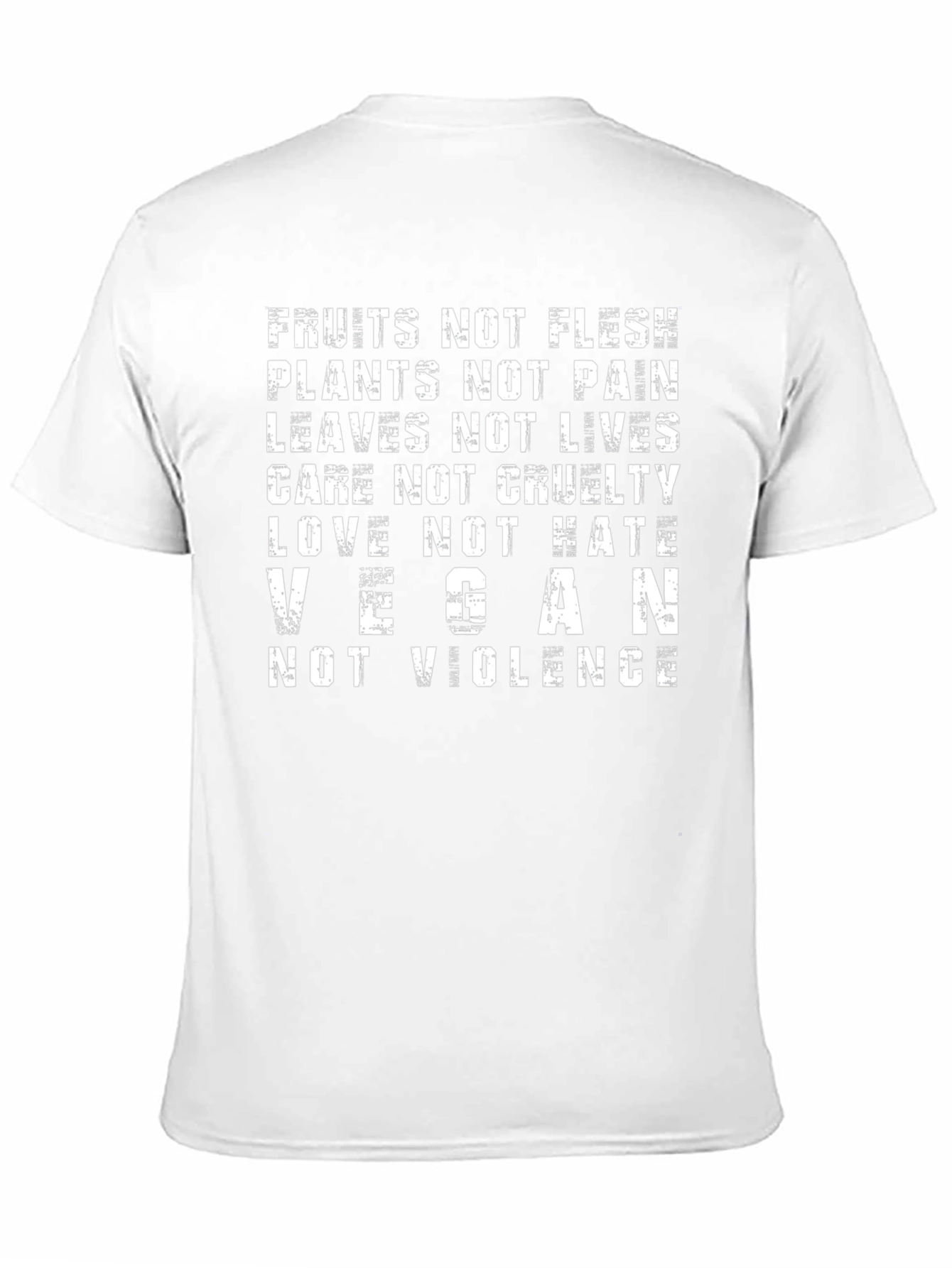 Vegan Message Graphic Tee - Fruits Not Flesh
