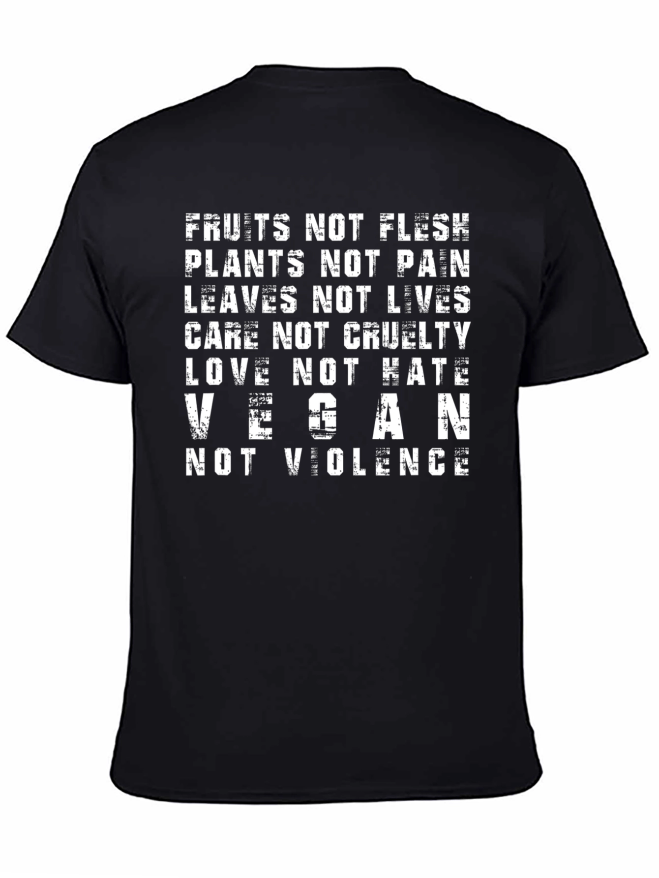 Vegan Message Graphic Tee - Fruits Not Flesh