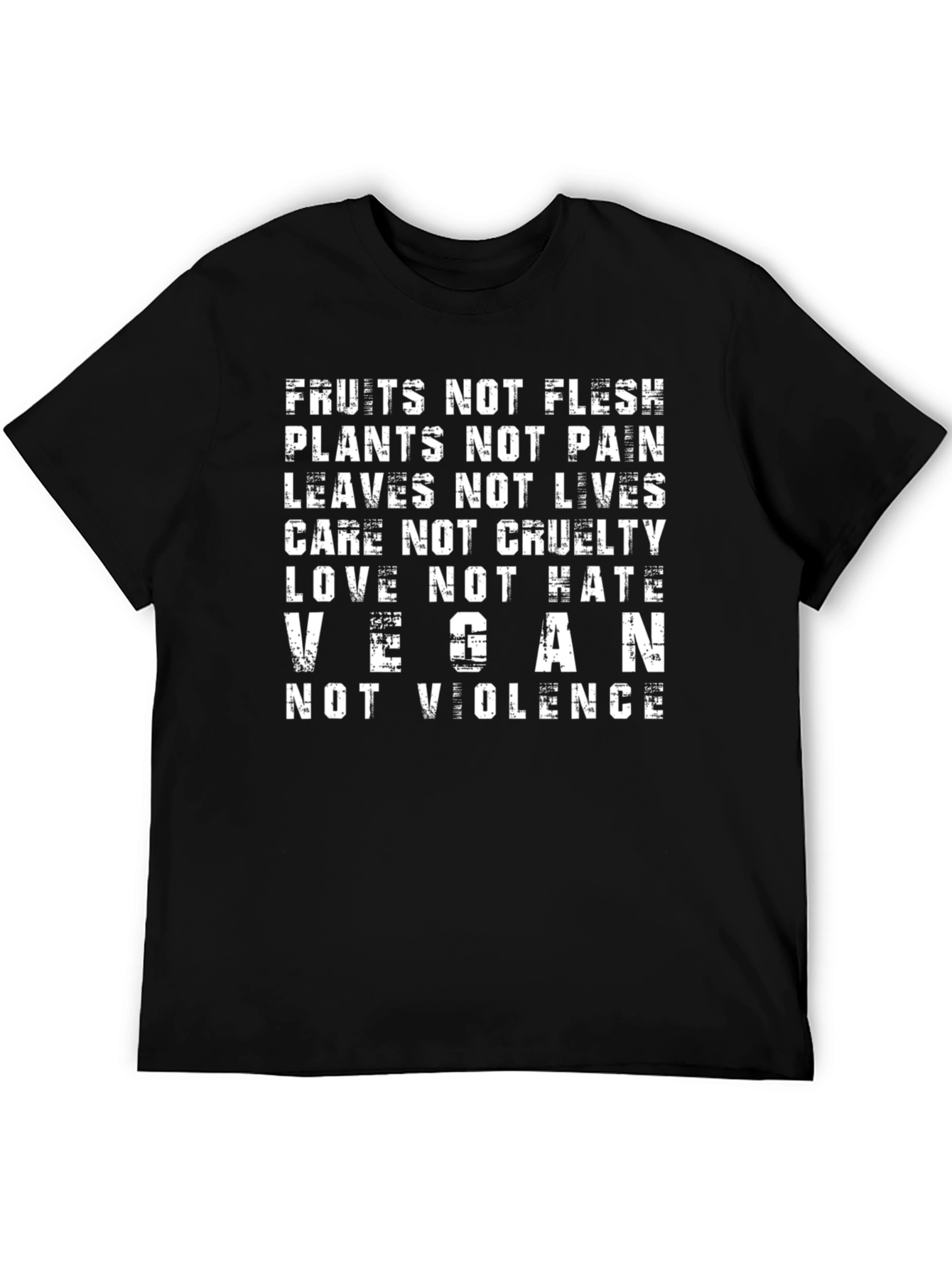Vegan Message Graphic Tee - Fruits Not Flesh